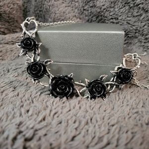Alchemy England black rose necklace
